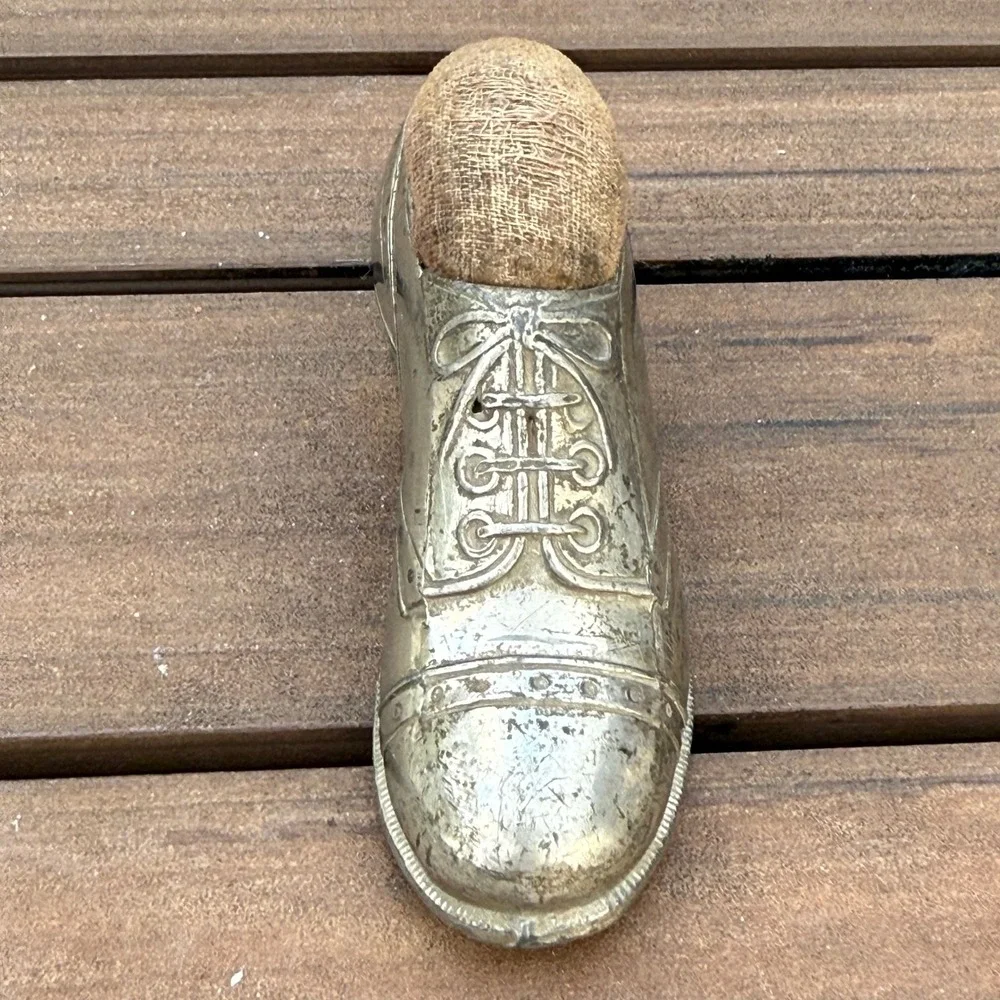 Vintage Shoe Pin Cushion Novelty Sewing Room Decor Made‎ in Japan